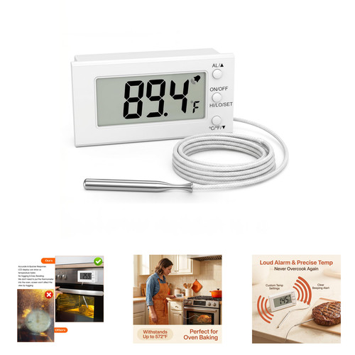 Digital oven thermometer with - oven,